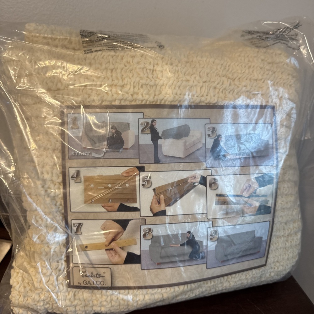Paulato by Gaico, Love Seat Furniture Cover-Ivory NEW